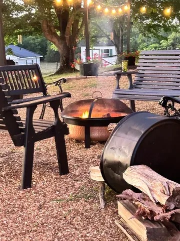 Fire pit at L & D Farms